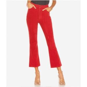 NEW PAM & GELA corduroy ankle flare pants in red